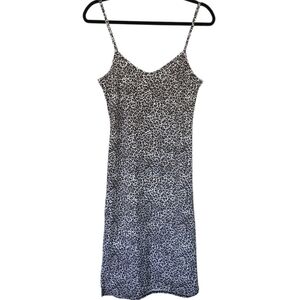 PrettyLittleThing Animal Print Cami Dress With Side Slits Sleeveless Size 6